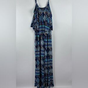 Women's Aztec Print Adjustable Straps Pant Jumper